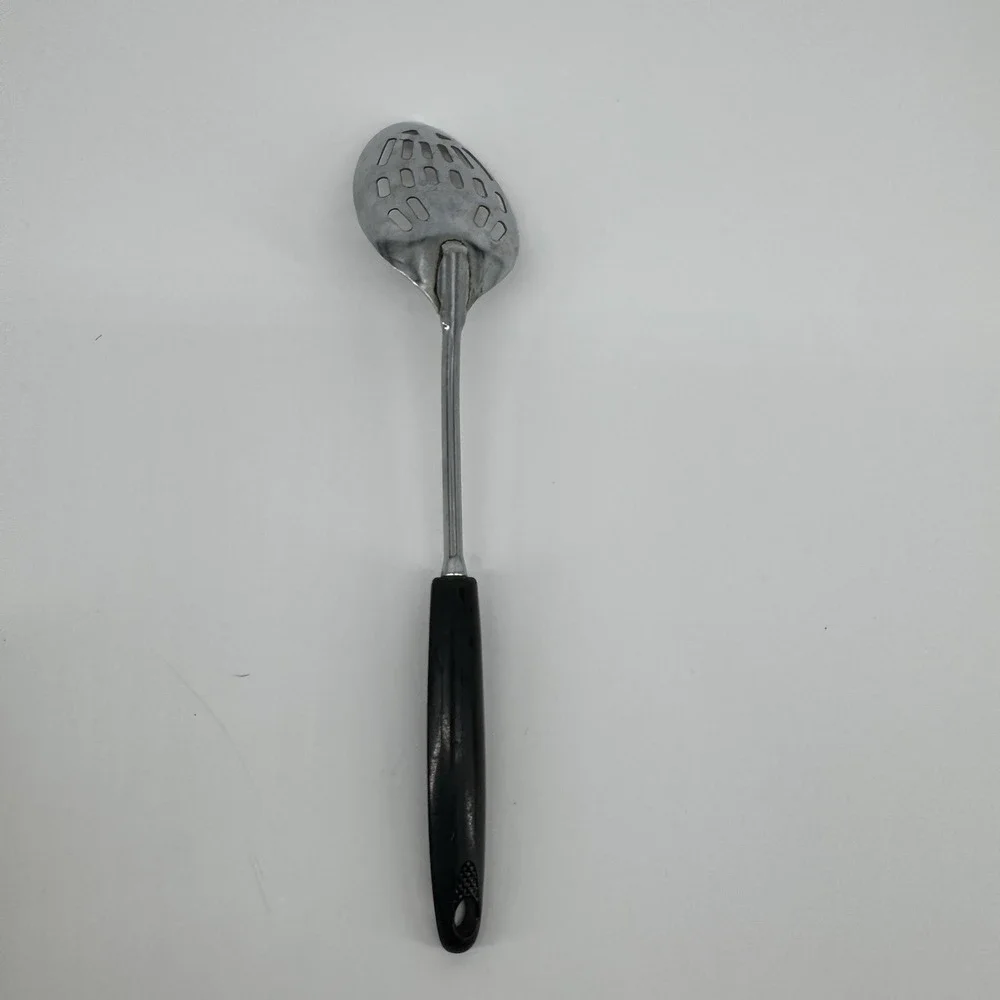Vintage Ecko Chromium Plated Slotted Serving Spoon USA Retro Kitchen Cooking